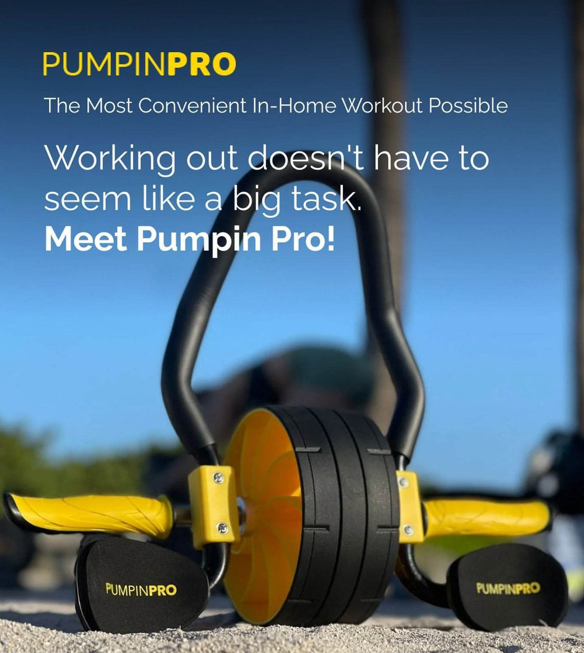 PumpinPro - Advanced Ab Roller System: 12-in-1 Workout Device with Detachable Elbow Support for Optimal Performance